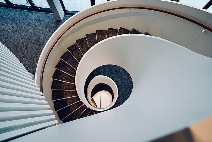 Attention to detail Spiral staircase in the CCH photographed from above
