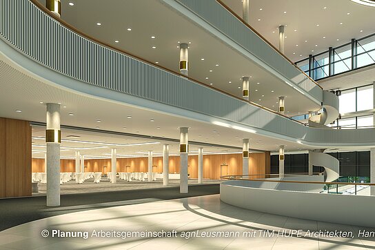 CCH Foyer X / © Planning Consortium agnLeusmann with TIM HUPE Architects, Hamburg