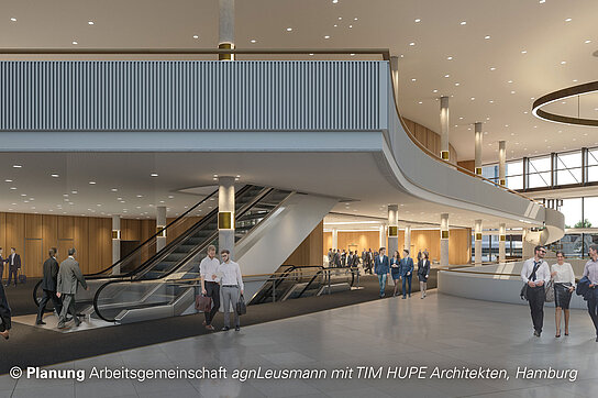 CCH Foyer Y /  © Planning Consortium agnLeusmann with TIM HUPE Architects, Hamburg