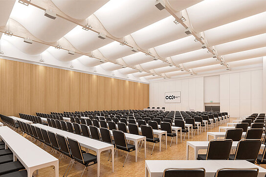 CCH - Saal G / © Planung Arbeitsgemeinschaft agnLeusmann mit TIM HUPE Architekten, Hamburg