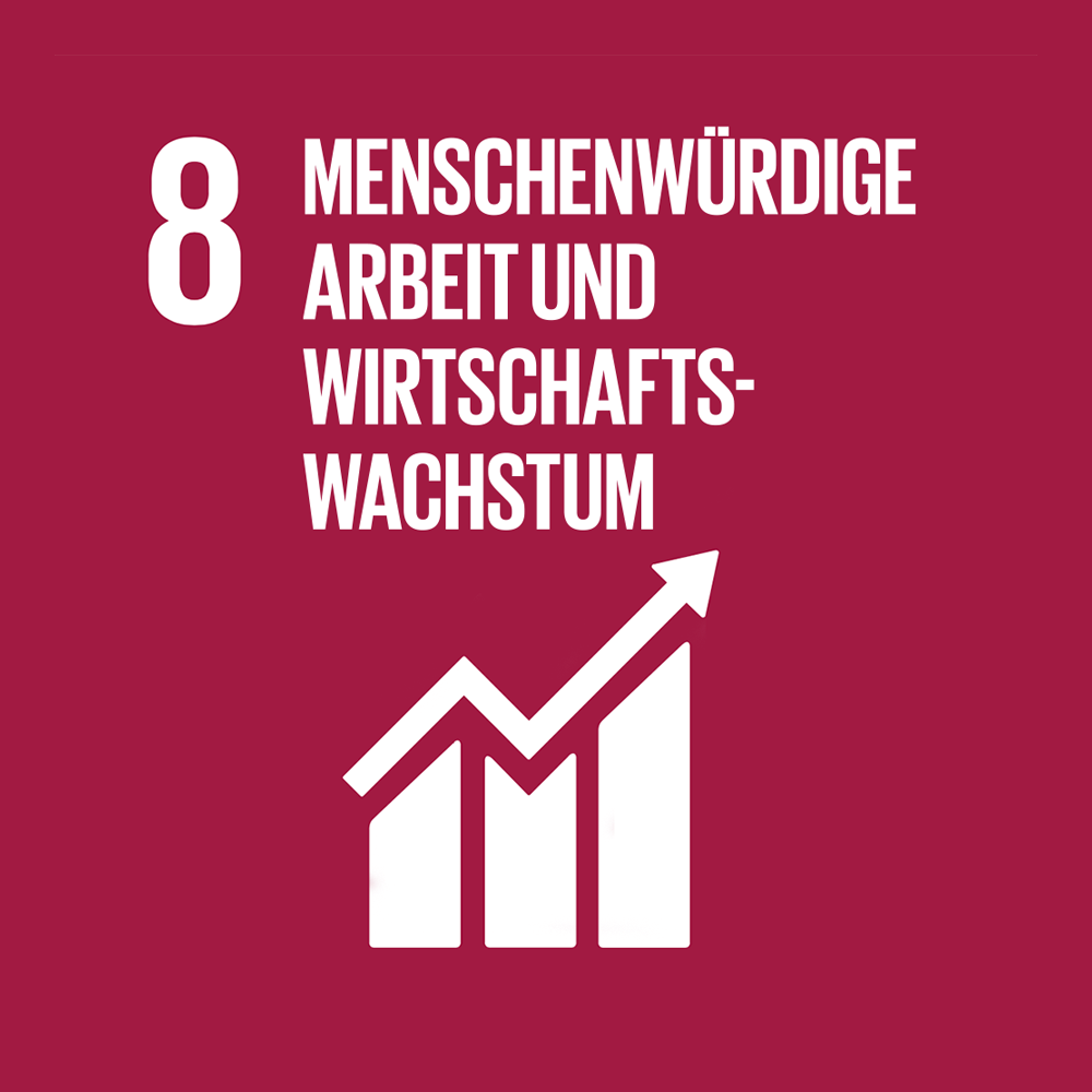 8 MENSCHENWÜRDIGE ARBEIT UND WIRTSCHAFTSWACHSTUM 8 MENSCHENWÜRDIGE ARBEIT UND WIRTSCHAFTSWACHSTUM
